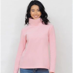 Dudley Stephens Greenpoint Vello Fleece Turtleneck, Size Small, Pink